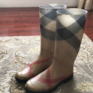 Burberry rain boots